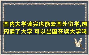 国内大学读完也能去国外留学,国内读了大学 可以出国在读大学吗